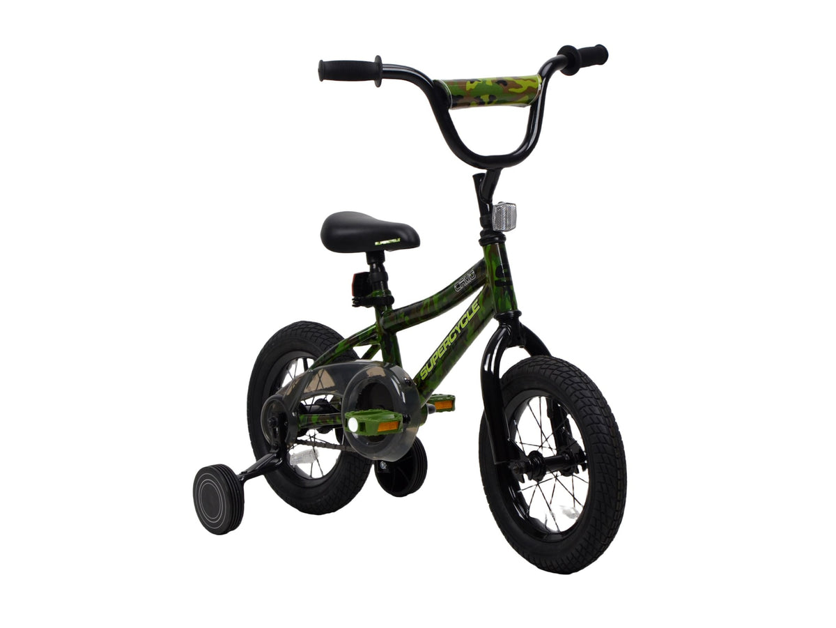 Supercycle Youth Bike with Hi-Ten Steel Frame, 12-in, Camo