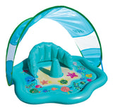Swim School Inflatable Baby Splash Mat with Canopy, 28-in, Ages 6-18m