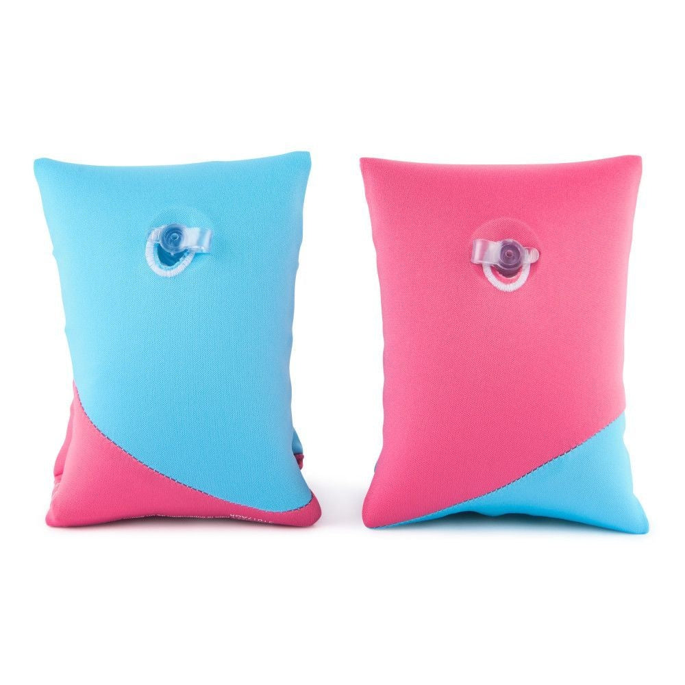Swimways Swimmies Fabric-Covered Kids' Arm Floats, Swim Aid, Blue, Ages 3+