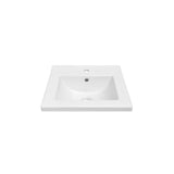 Swiss Madison Ceramic Square Vanity Sink Top, 18-in