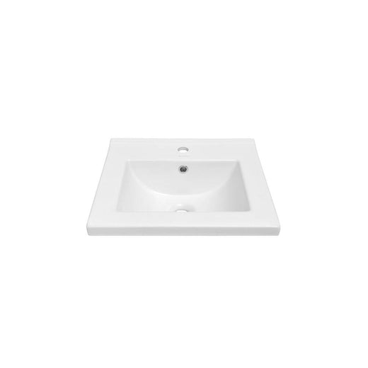 Swiss Madison Ceramic Square Vanity Sink Top, 18-in