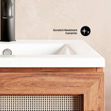 Swiss Madison Ceramic Square Vanity Sink Top, 18-in image 4