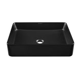Swiss Madison Concorde Rectangle Ceramic Vessel Sink, Matte Black image 2