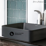 Swiss Madison Concorde Rectangle Ceramic Vessel Sink, Matte Black image 3