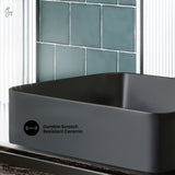 Swiss Madison Concorde Rectangle Ceramic Vessel Sink, Matte Black image 5