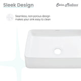 Swiss Madison Concorde Rectangle Ceramic Vessel Sink image 3