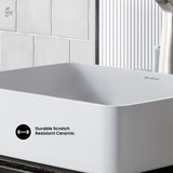 Swiss Madison Concorde Rectangle Ceramic Vessel Sink image 5