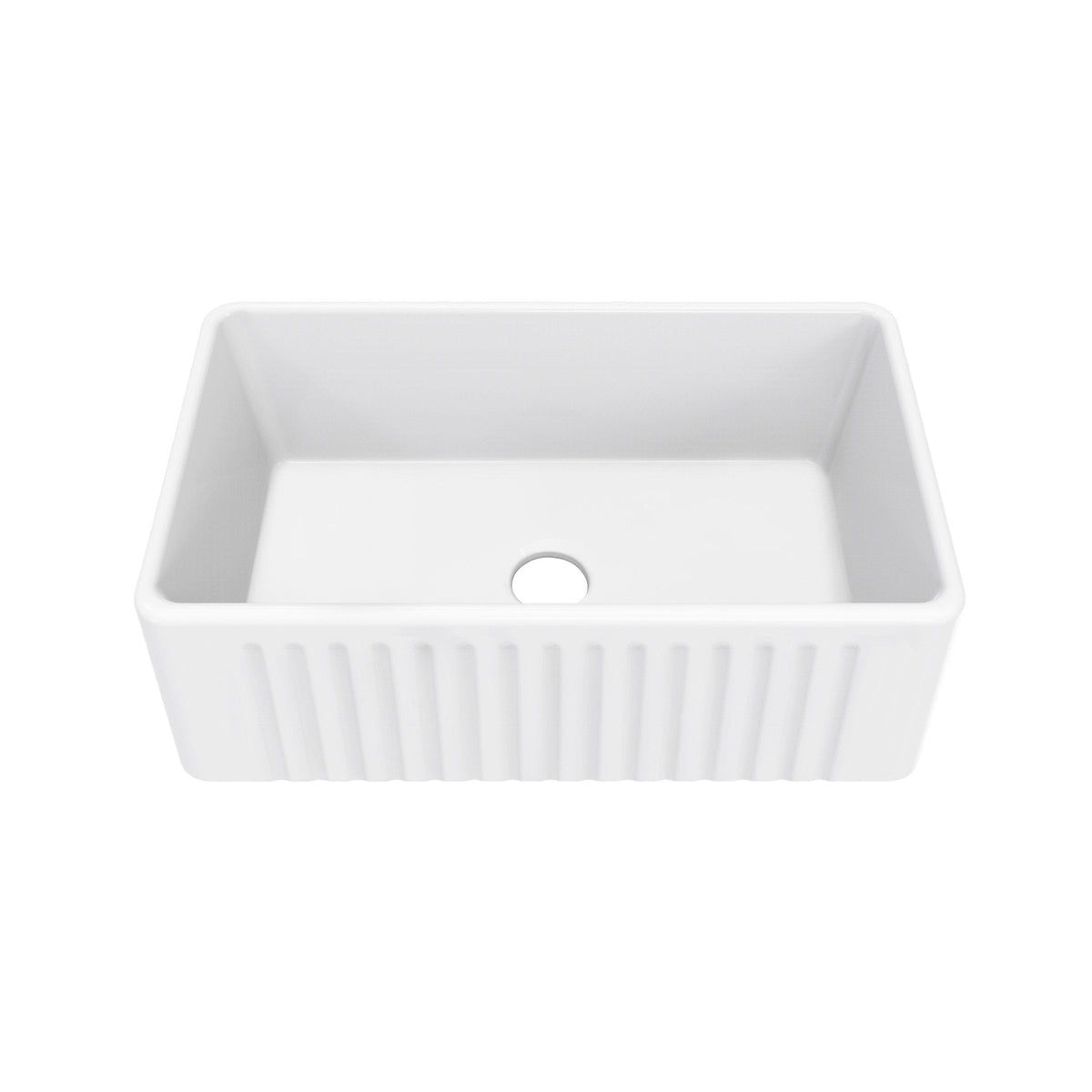 Swiss Madison Delice Ceramic Farmhouse Kitchen Sink with Apron, 30-in x 18-in
