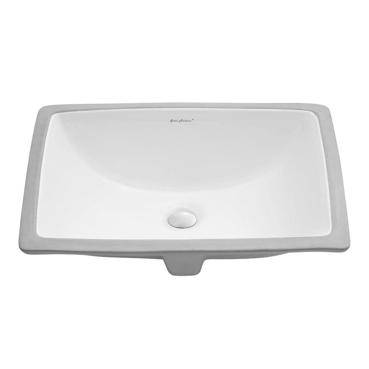 Swiss Madison Plaisir Rectangular Undermount Bathroom Sink, 21-in