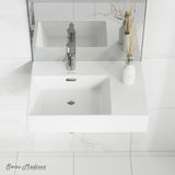 Swiss Madison St. Tropez Ceramic Wall Hung Sink with Left Side Faucet Mount, 24-in x 18-in image 5