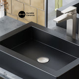 Swiss Madison Voltaire Ceramic Rectangle Vessel Sink, Matte Black image 2