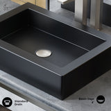 Swiss Madison Voltaire Ceramic Rectangle Vessel Sink, Matte Black image 3