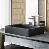 Swiss Madison Voltaire Ceramic Rectangle Vessel Sink, Matte Black image 4