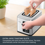 T-fal 2-Slice Stainless Steel Digital Toaster, Extra wide slots, 7 Browning levels image 7