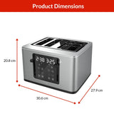 T-fal 4-Slice Stainless Steel Digital Toaster, Extra wide slots, 7 Browning levels image 3