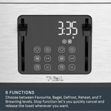 T-fal 4-Slice Stainless Steel Digital Toaster, Extra wide slots, 7 Browning levels image 4