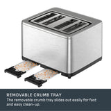 T-fal 4-Slice Stainless Steel Digital Toaster, Extra wide slots, 7 Browning levels image 6