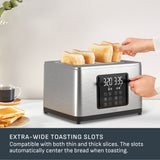 T-fal 4-Slice Stainless Steel Digital Toaster, Extra wide slots, 7 Browning levels image 7