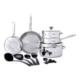 T-Fal Cook and Strain Stainless Steel Cookware Set, 15-pc