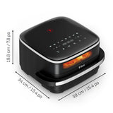 T-fal Easy Fry XL Surface Air Fryer, 10-in-1, Large Air Fryer, Super-Sized Cooking Surface, Compact Format, 4L / 4.2Qt, Black image 8