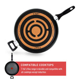 T-fal Giant Aluminum Non-Stick Frying Pan, Dishwasher & Oven Safe, Black, 13-in image 4