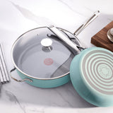 T-fal Inspire Ceramic Non-Stick 5qt Jumbo Cooker, Mint image 6