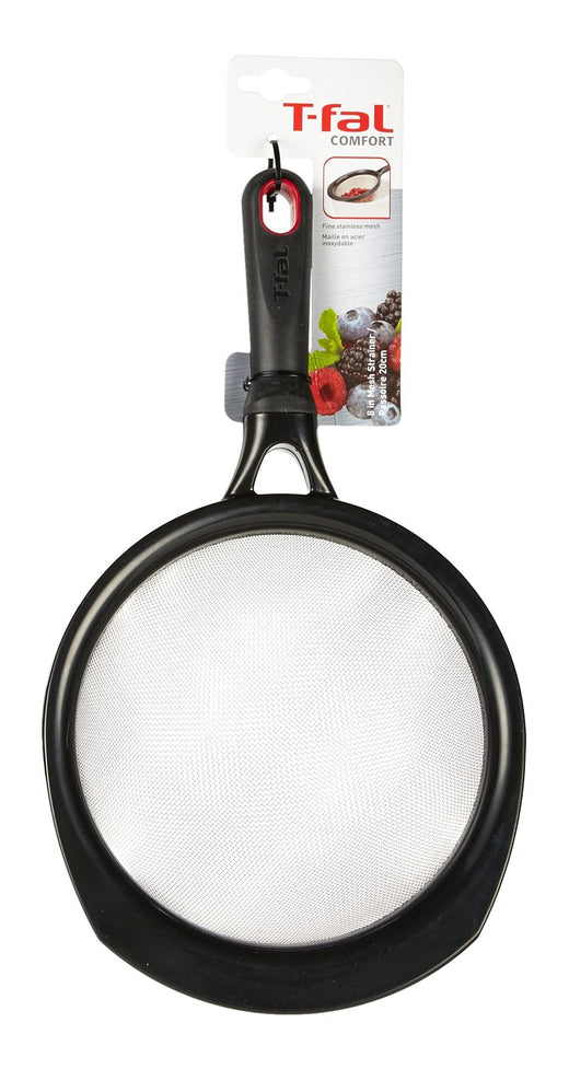 T-fal Plastic Strainer with Stainless Steel Wire Mesh, 8-in