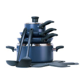 T-Fal Viva Aluminum Non-Stick Cookware Set, Blue, 10-pc image 3