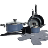 T-Fal Viva Aluminum Non-Stick Cookware Set, Blue, 10-pc image 4