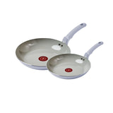 T-fal Viva Ceramic Refresh Non-Stick Frying Pan Set, Calm Blue, 20-cm & 26-cm, 2-pk image 3