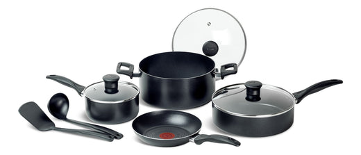 T-fal Viva Non-Stick Cookware Set, Black, 9-pc