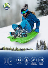 T-Rex Dinosaur Paw Kids' 1-Person Plastic Winter Snow Sled/Toboggan with Tow Rope image 4