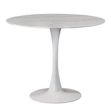 Take Me Home Leo Faux Marble Dining Table Tulip Base
