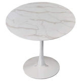 Take Me Home Leo Faux Marble Dining Table Tulip Base image 3