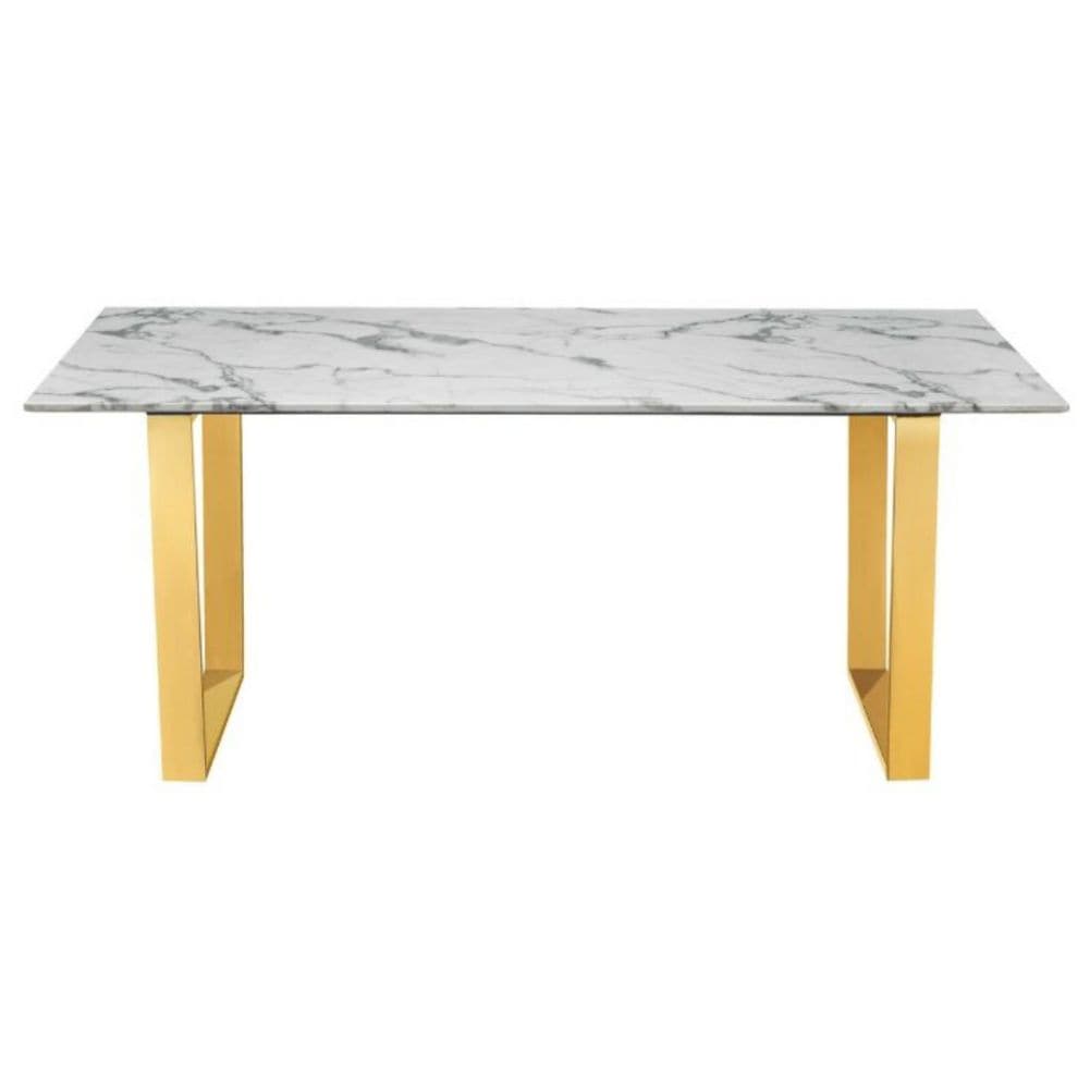 Take Me Home Rectangle Faux Marble Dining Table