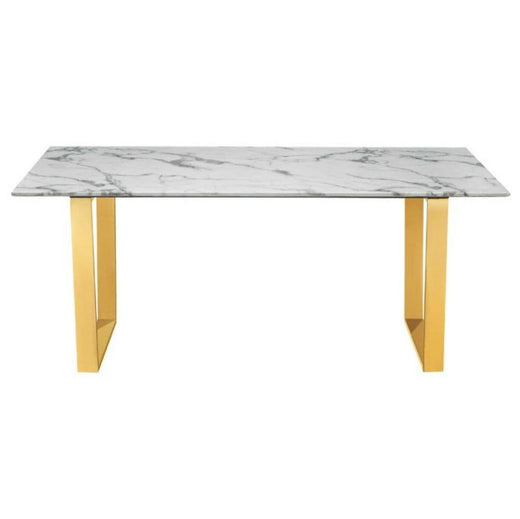 Take Me Home Rectangle Faux Marble Dining Table