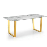 Take Me Home Rectangle Faux Marble Dining Table image 3