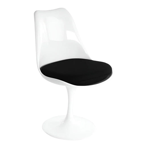 Take Me Home Tulip Armless Dining Chair, Fiberglass, Black
