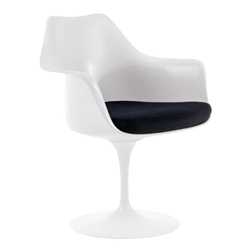 Take Me Home Tulip Chair with Arm, Fiberglass, Black