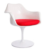 Take Me Home Tulip Chair with Arm, Fiberglass, Red