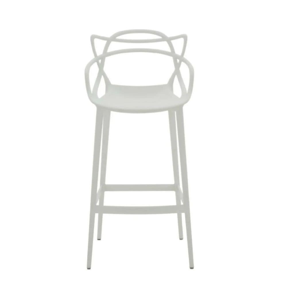 Take Me Home White Molded Polypropylene Keeper Stool