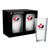 Team Canada Hockey Mixing Pint Glass Box Set, 2-pk, 16-oz