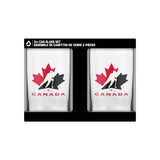 Team Canada/Hockey Canada Can Glass Set, Clear, 16-oz, 2-pk image 2