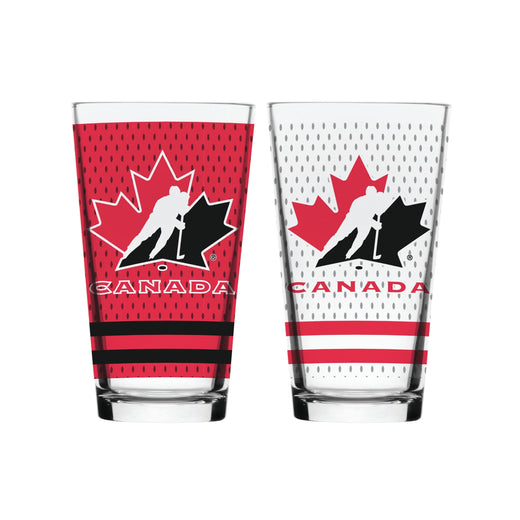 Team Canada/Hockey Canada Mixing Pint Glass Set, 16-oz, 2-pk