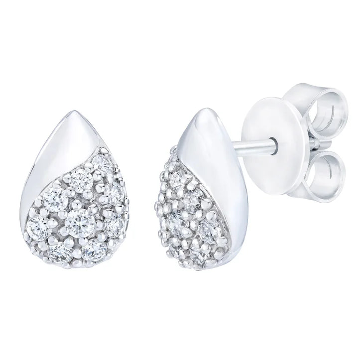 Teardrop Shaped Round Brilliant Diamond Earrings (0.32 ctw) product image 1