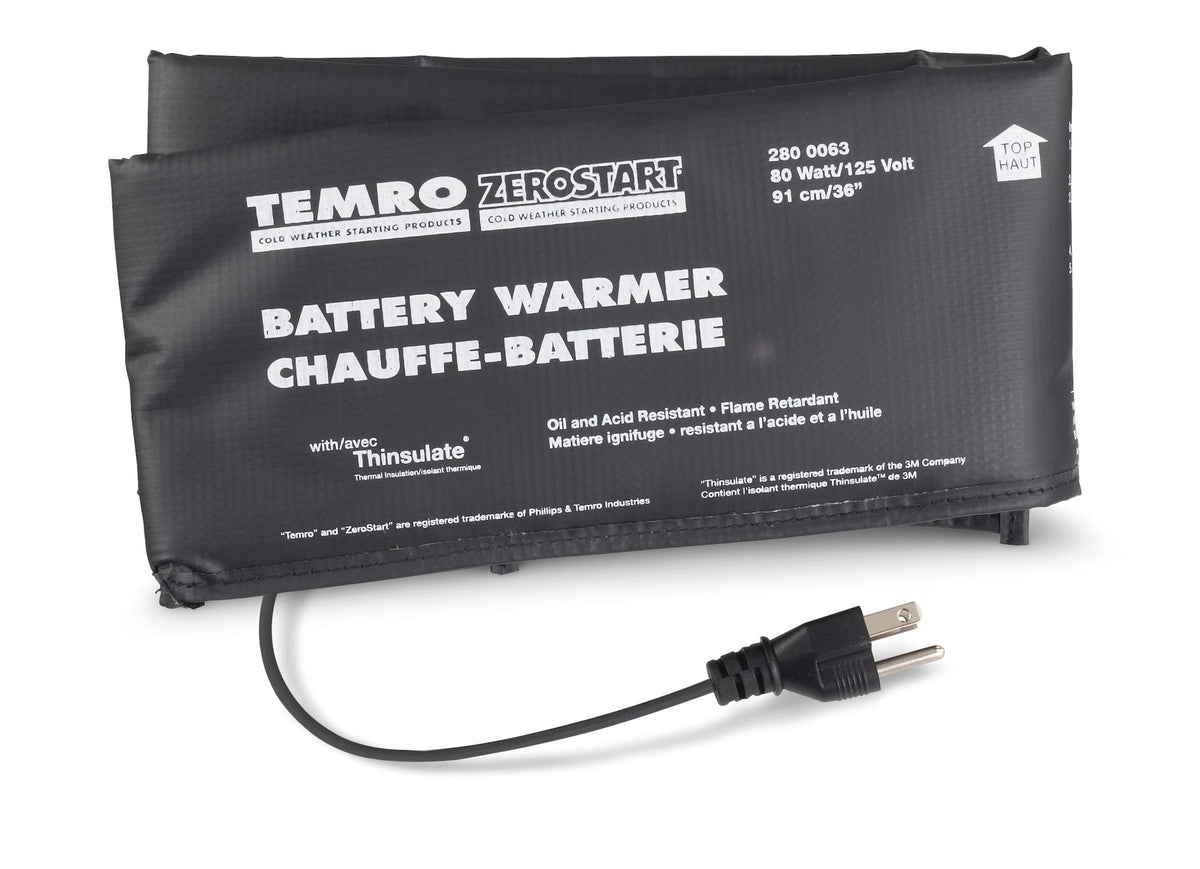 Temro Zerostart 2800063 Battery Warmer/Blanket, 80W, 36-in