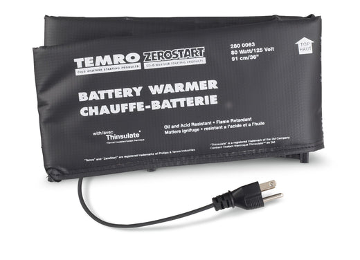 Temro Zerostart 2800063 Battery Warmer/Blanket, 80W, 36-in