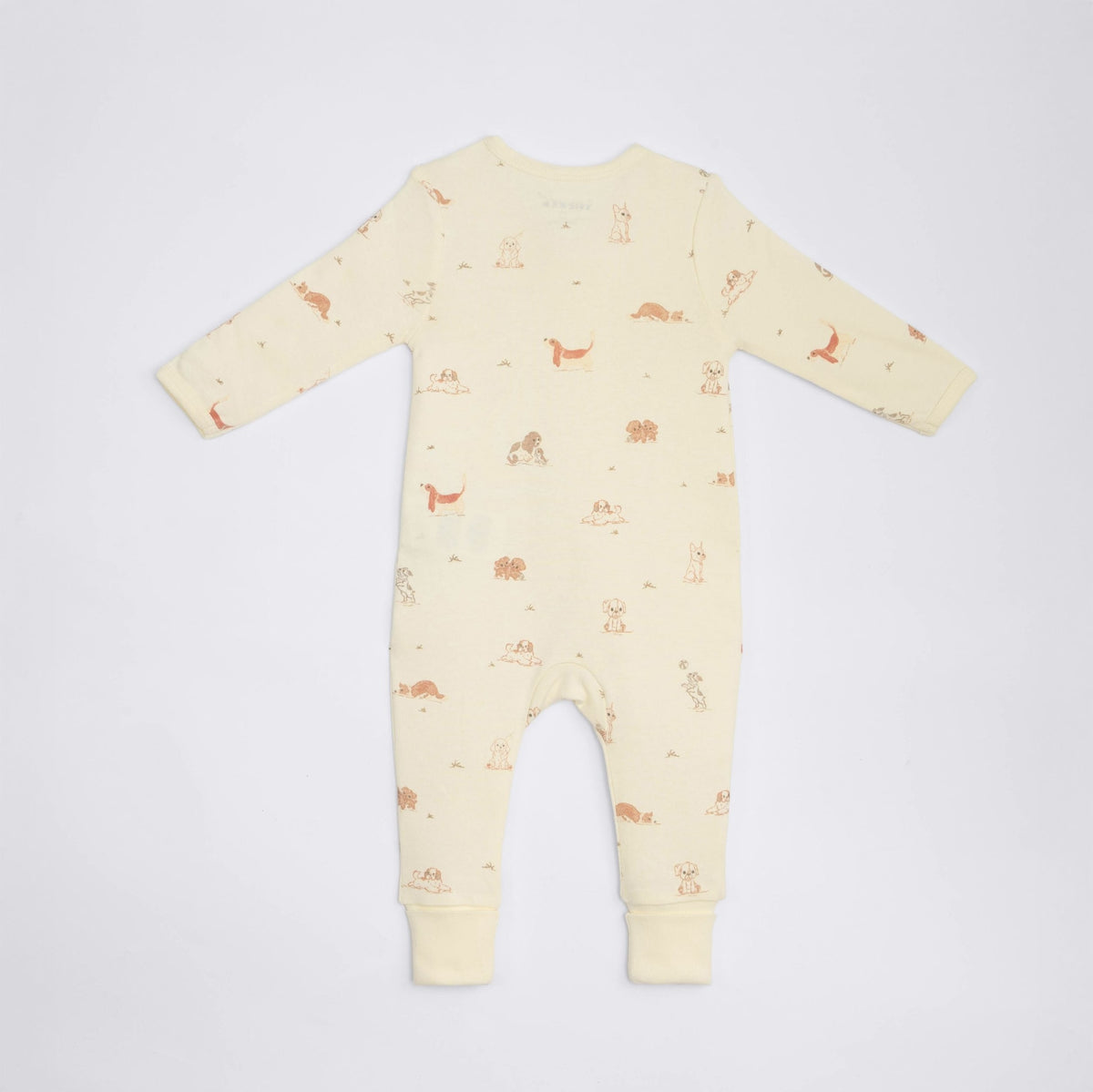 The Elk Baby Dog Print Premium Organic Cotton Play and Grow Rib Foot Zippy, Various Sizes
