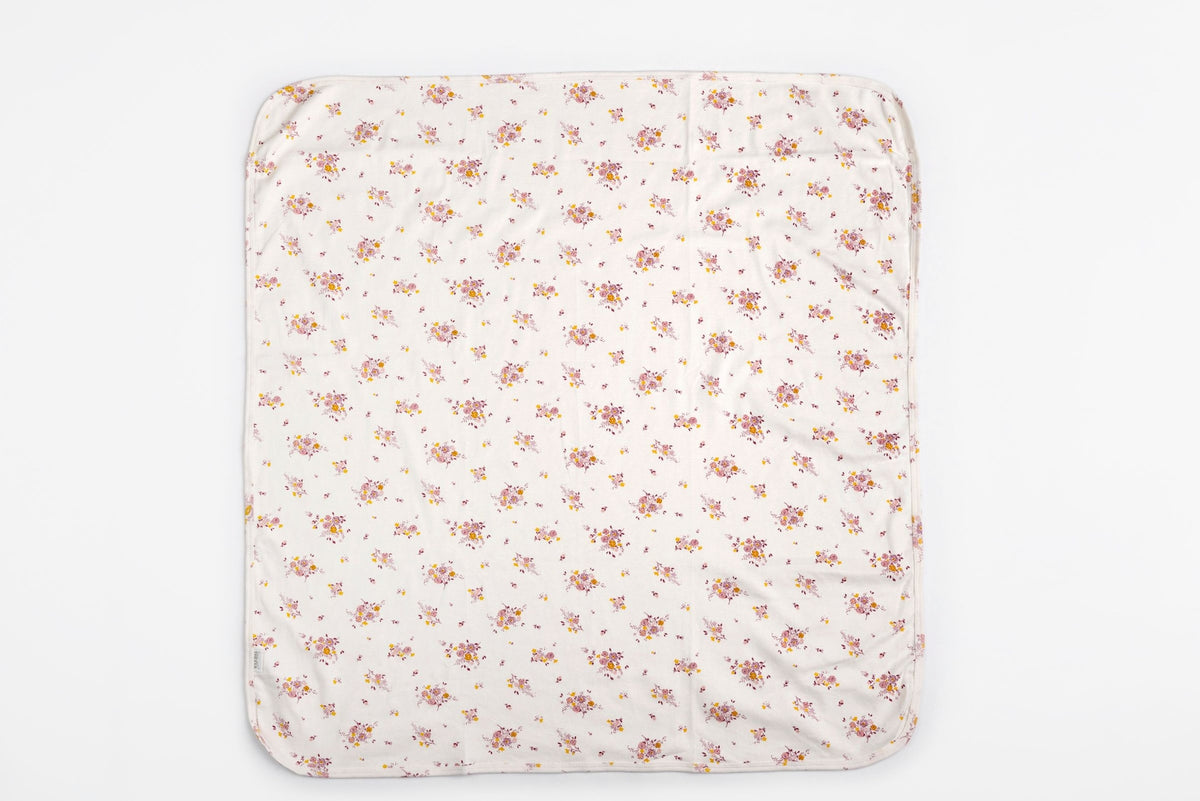 The Elk Baby Flower Print Premium Organic Cotton Blanket