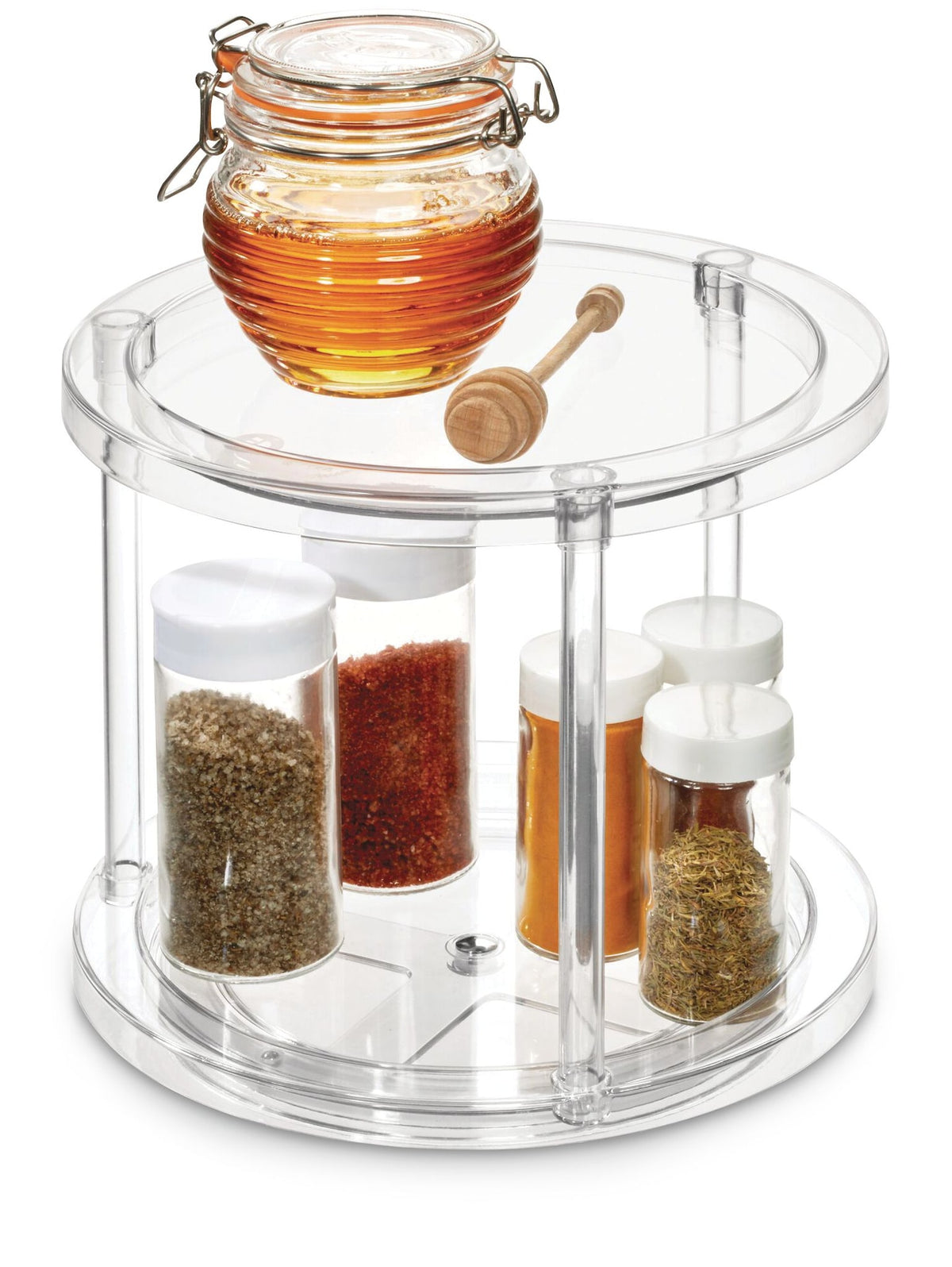 The Home Edit by iDESIGN Clear 2-Tier Rotating Turntable Organizer